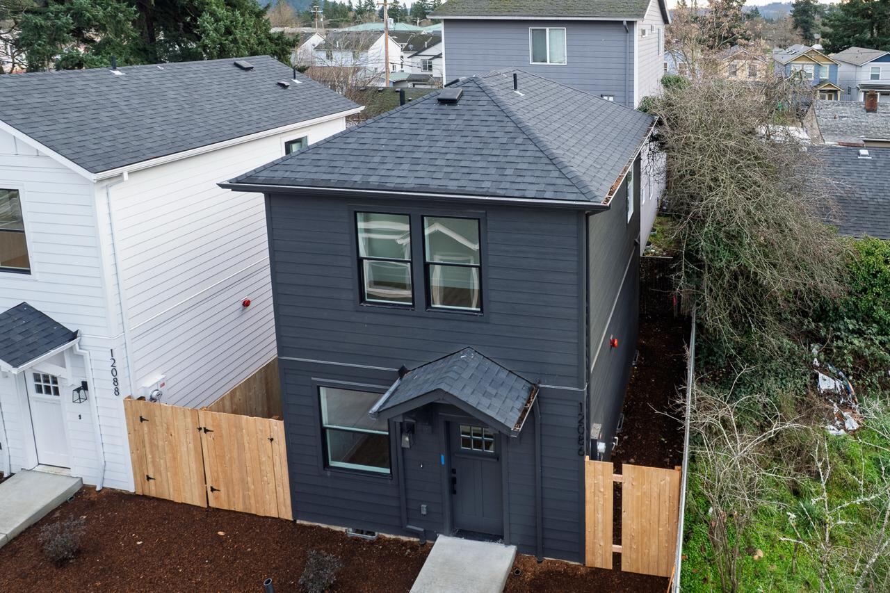 Completed new construction home at 12086 SE Market St, Portland, built by J Dean Holdings